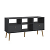 ebuy24 Bodo TV-meubel 2 lades, 4 planken matgrijs.