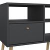 ebuy24 Bodo TV-meubel 2 lades, 4 planken matgrijs.