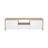 ebuy24 Next TV-meubel 2 deuren, 1 lade, 1 plank eiken decor, wit hoogglans.