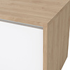 ebuy24 Next TV-meubel 2 deuren, 1 lade, 1 plank eiken decor, wit hoogglans.