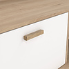 ebuy24 Ikast TV-meubel 1 deur, 2 lades, 2 planken eiken decor, wit.