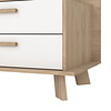 ebuy24 Ikast TV-meubel 1 deur, 2 lades, 2 planken eiken decor, wit.