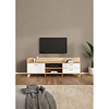ebuy24 Ikast TV-meubel 1 deur, 2 lades, 2 planken eiken decor, wit.