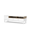 ebuy24 Roomers TV-meubel 1 deur, 3 lades, 2 planken wit eiken decor structuur.