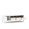 ebuy24 Roomers TV-meubel 1 deur, 3 lades, 2 planken wit eiken decor structuur.