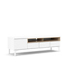 ebuy24 Roomers TV-meubel 1 deur, 3 lades, 2 planken wit eiken decor structuur.