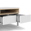 ebuy24 Roomers TV-meubel 1 deur, 3 lades, 2 planken wit eiken decor structuur.