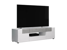 ebuy24 Tokyo TV-meubel 2 deuren, 2 laden, 1 extra tv plank, wit hoogglans.