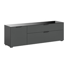 ebuy24 Ray TV-meubel 2 laden 1 deur 1 klepdeur antraciet.