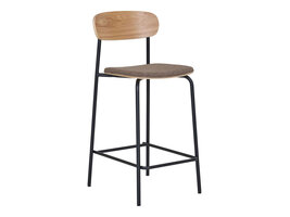 ebuy24 Estepona Bartstoel natuur, bruin, zwart.