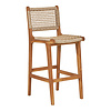 ebuy24 Derby Bartstoel teak, polyrattan.