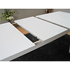 ebuy24 Venedig eethoek eettafel wit 95x180/276 met 2 stuks extra plaat 6 stoelen velours grijs.