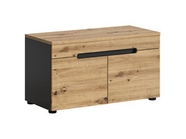 ebuy24 Canu bank 2 deuren eiken decor.