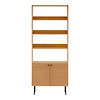 ebuy24 Kyoto wandkast 2 deuren, 4 planken eikenfineer.