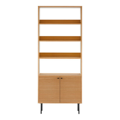 ebuy24 Kyoto wandkast 2 deuren, 4 planken eikenfineer.