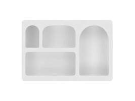 ebuy24 Bryne Wandplank 40x13x60cm wit.