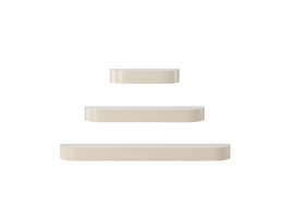 ebuy24 Glow wandplank set van 3 beige.