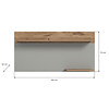 ebuy24 Celino wandplank lichtgrijs.