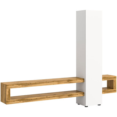 ebuy24 Loft rekkensysteem 1 deur 2 vakken wit.