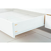 ebuy24 Ried bed 90x200 cm, 2 lades, 1 uitschuifbed wit.