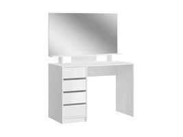 ebuy24 Emma kaptafel 4 laden 1 plank, met spiegel wit hoogglans.