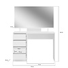 ebuy24 Emma kaptafel 4 laden 1 plank, met spiegel wit hoogglans.