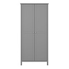 ebuy24 Trone kledingkast 2 deuren, grijs gelakt.