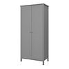 ebuy24 Trone kledingkast 2 deuren, grijs gelakt.
