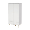 ebuy24 Bodo kledingkast 200x99x58cm, 2 deuren, 2 lades wit.