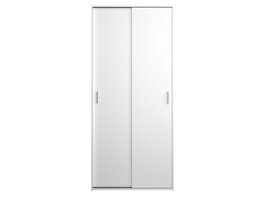 ebuy24 Space kledingkast 176x78x49cm, 2 schuifdeuren wit.