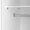 ebuy24 Space kledingkast 176x78x49cm, 2 schuifdeuren wit.