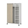 ebuy24 Kit kledingkast 160x100x49cm, Open, garderobesysteem wit, beige.