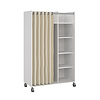 ebuy24 Kit kledingkast 160x100x49cm, Open, garderobesysteem wit, beige.