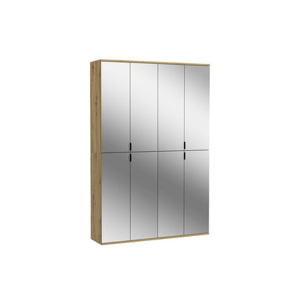 ebuy24 ProjektX kledingkast 4+4 deuren 8 deuren spiegel.