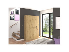 ebuy24 ProjektX kledingkast 4+4 deuren 8 deuren eiken decor.