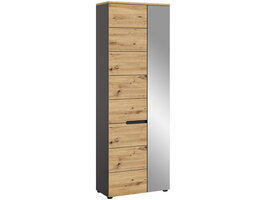 ebuy24 Canu kledingkast 1 deur eiken decor, spiegel.