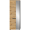 ebuy24 Canu kledingkast 1 deur eiken decor, spiegel.