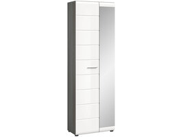 ebuy24 Salsa kledingkast 2 deuren wit hoogglans.