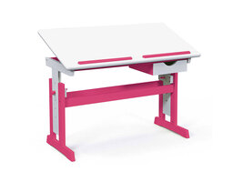 ebuy24 Pijii bureau 1 lade, verstelbaar wit, roze.