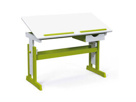 ebuy24 Pijii bureau 1 lade, verstelbaar wit, groen.