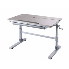 ebuy24 Frederik bureau 1 lade, verstelbaar wit, grijs.