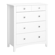ebuy24 Mulon kommode 5 laden wit zuiver.