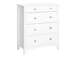 ebuy24 Mulon kommode 5 laden wit zuiver.