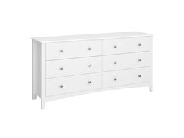 ebuy24 Mulon kommode 6 laden wit zuiver.