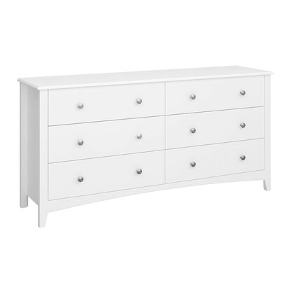 ebuy24 Mulon kommode 6 laden wit zuiver.