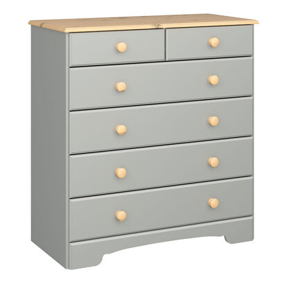 ebuy24 Nilon kommode 6 laden grijs, gouden.