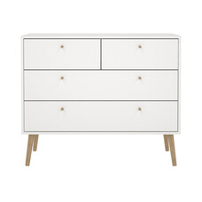 ebuy24 Bodo kommode 4 lades wit.