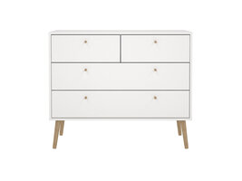 ebuy24 Bodo kommode 4 lades wit.