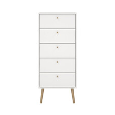 ebuy24 Bodo kommode 5 lades wit.