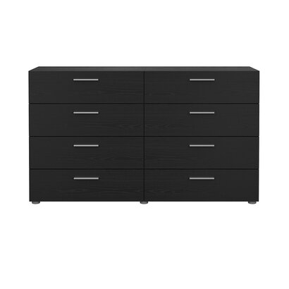 ebuy24 Pepe kommode 8 lades zwarte structuur.